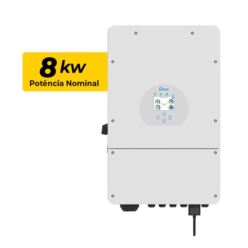 INVERSOR HIBRIDO EU MONOFASICO 2 MPPT 220V 8KW DEYE