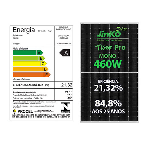 Painel solar fotovoltaico Jinko